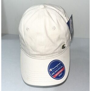 NWT Champion Baseball Cap Men's Adjustable Tan Beige Sportswear Embroidered Logo